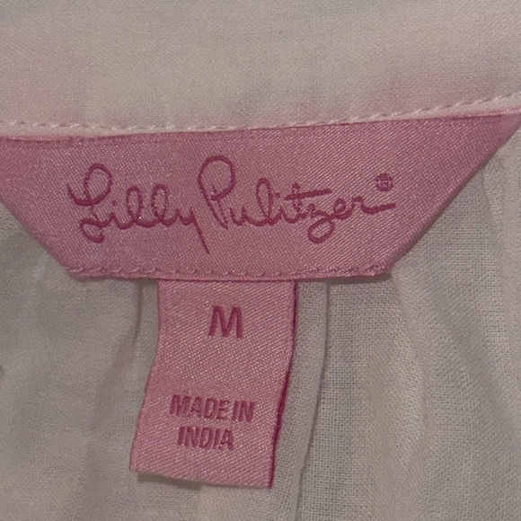 Lilly Pulitzer 100% cotton Eyelet Blouse - Picture 7 of 8